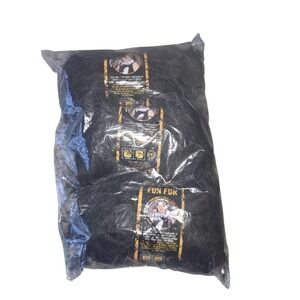 Lion Brand Fun Fur Yarn 3 Skeins Black Eyelash Bulky 5 Polyester Knit Crochet